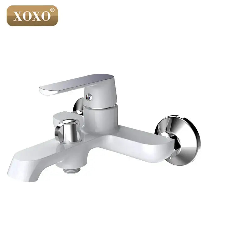 Green & orange chrome shower faucet set bathroom with handheld head