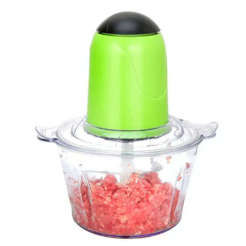 Green stainless steel electric meat grinder set of 3 kitchen processor