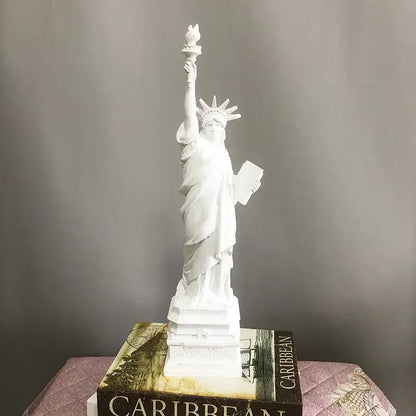 Green statue of liberty desk model office decor set