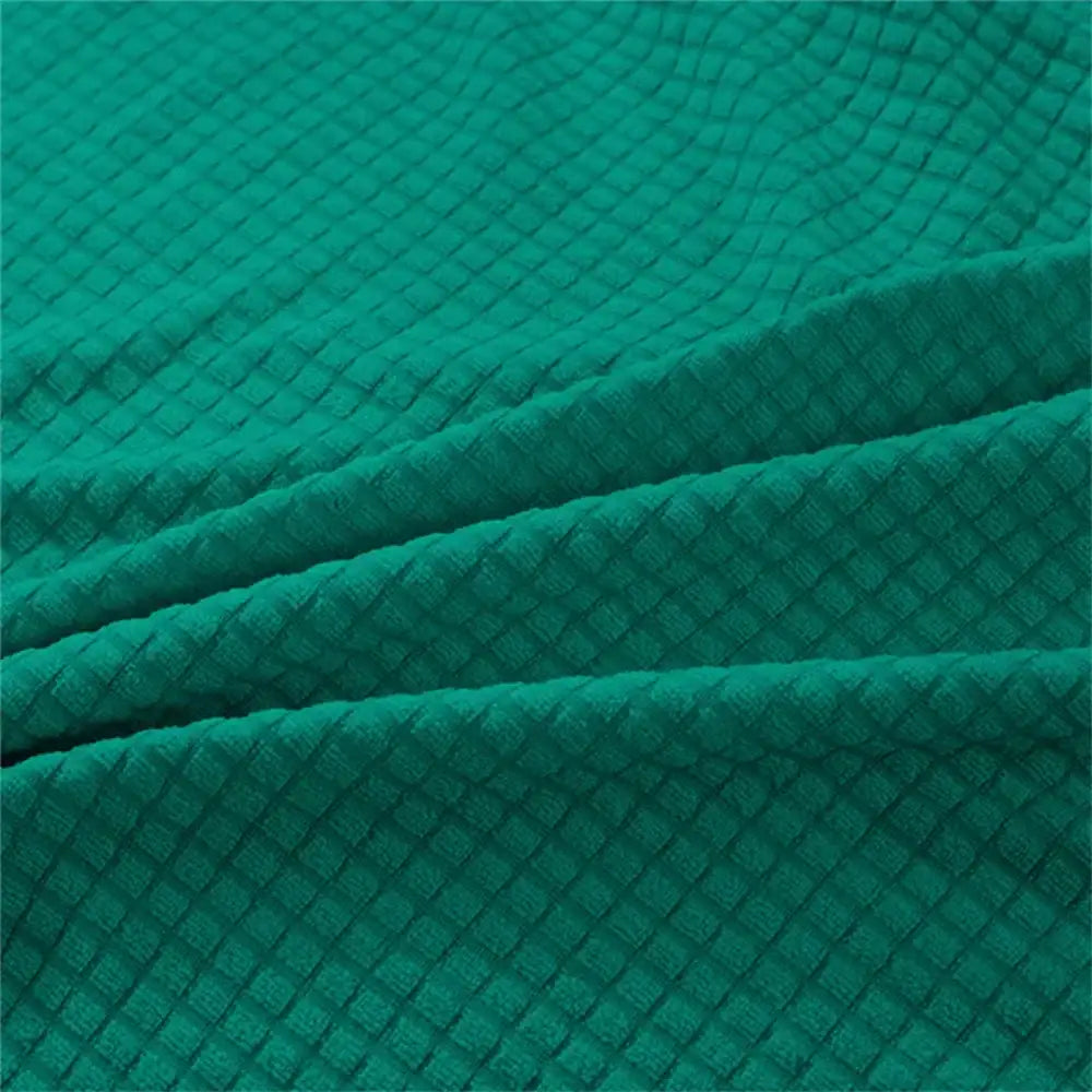 Green textured jacquard elastic seat covers dining room chair slipcover