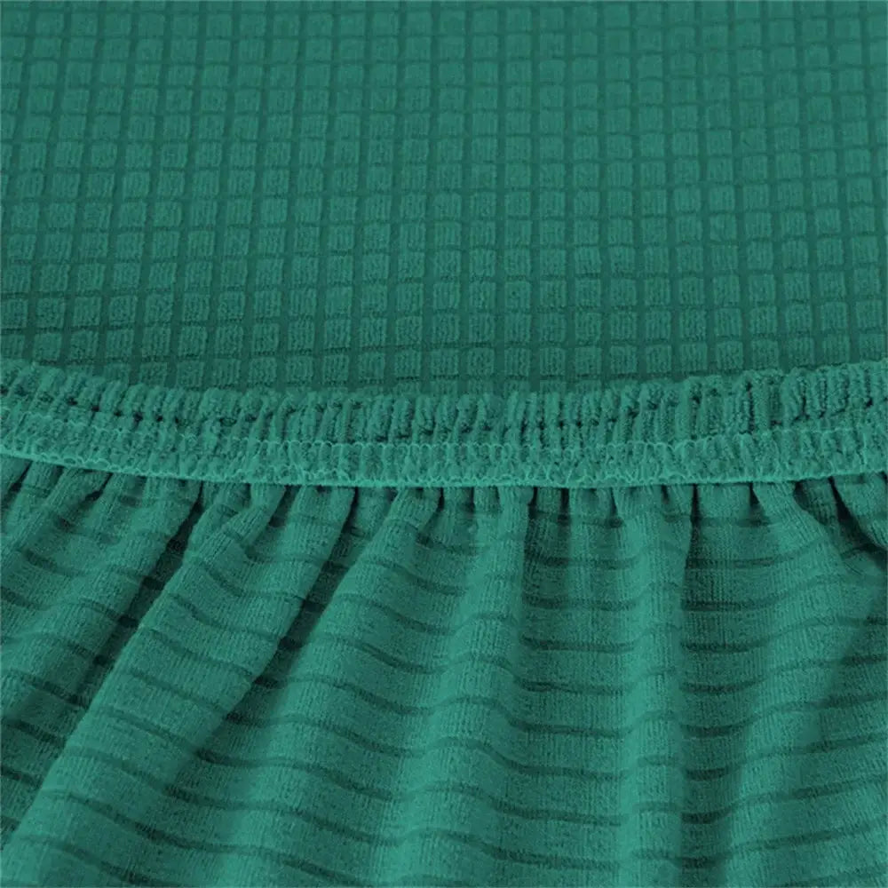 Green textured jacquard elastic seat covers dining room chair slipcover