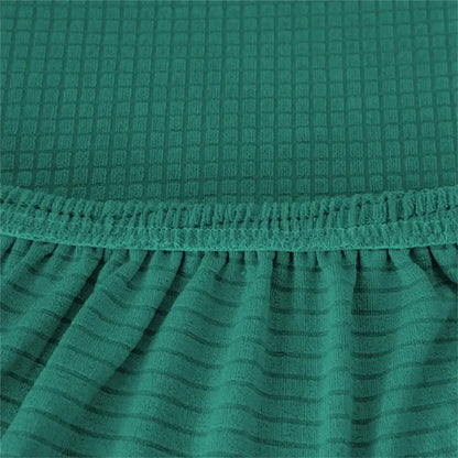 Green textured jacquard elastic seat covers dining room chair slipcover