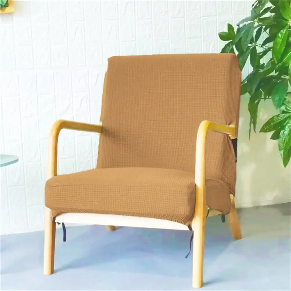 Green textured jacquard elastic seat covers dining room chair slipcover