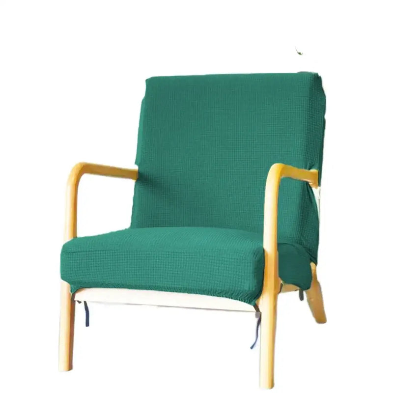 Green textured jacquard elastic seat covers dining room chair slipcover