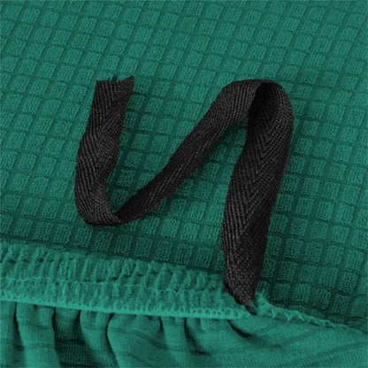 Green textured jacquard elastic seat covers dining room chair slipcover