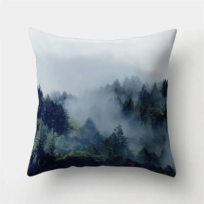 Green tropical leaves forest pillowcase living room nature decor