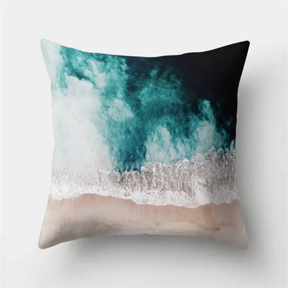 Green tropical leaves forest pillowcase living room nature decor