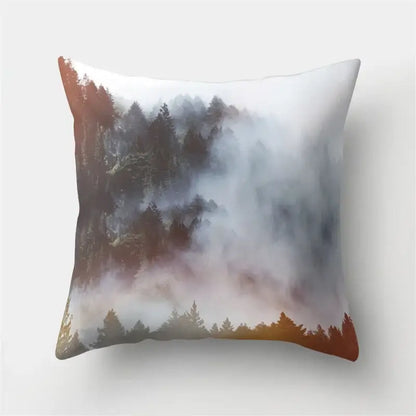 Green tropical leaves forest pillowcase living room nature decor