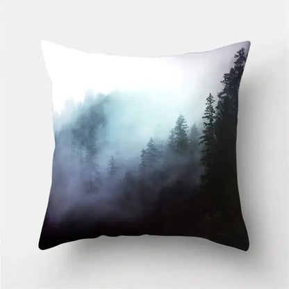 Green tropical leaves forest pillowcase living room nature decor