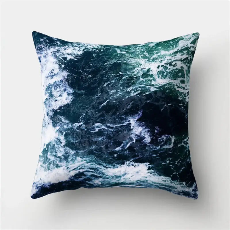 Green tropical leaves forest pillowcase living room nature decor