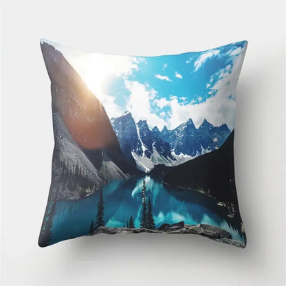 Green tropical leaves forest pillowcase living room nature decor