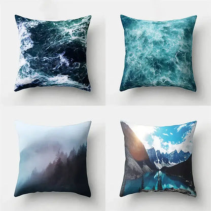 Green tropical leaves forest pillowcase living room nature decor