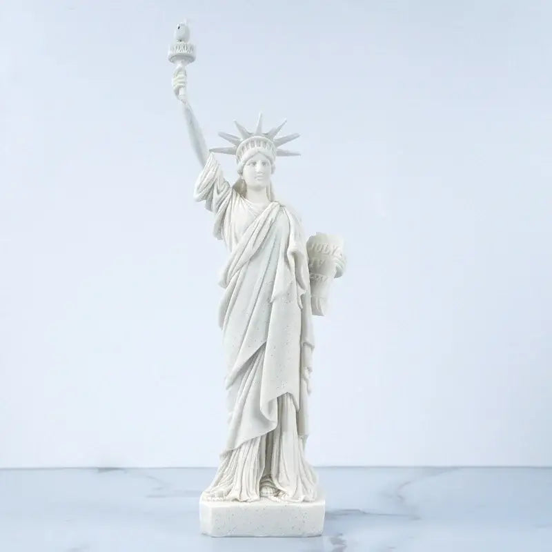 Green & white liberty statue model office desk decor