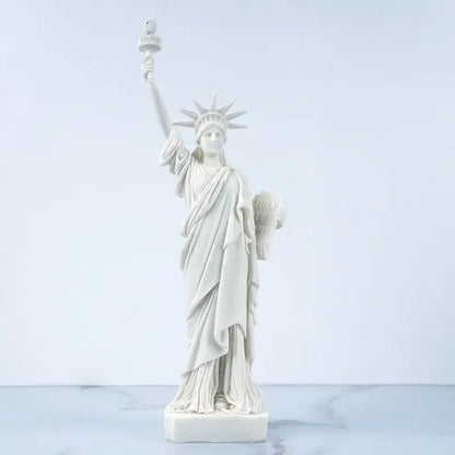 Green & white liberty statue model office desk decor