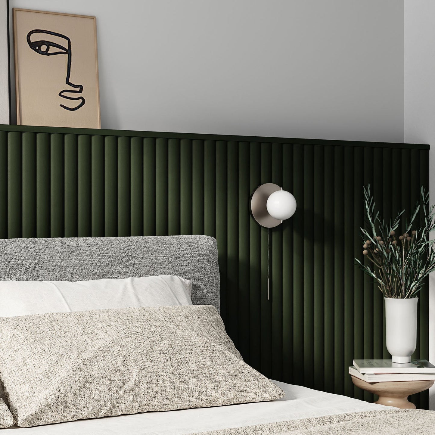 Paintable Wide Ribbed Wall Panels