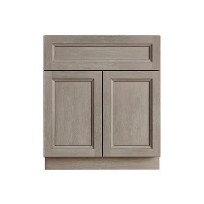 24 Inch Greige Stained Bathroom Vanity Sink Base