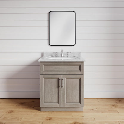 24 Inch Greige Stained Bathroom Vanity Sink Base