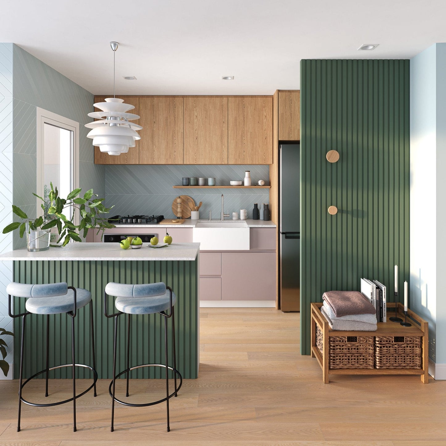 Paintable Slatted Wall Panels
