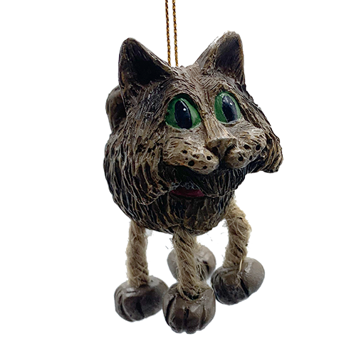Grey Striped Cat Ornament | Bert Anderson Collection