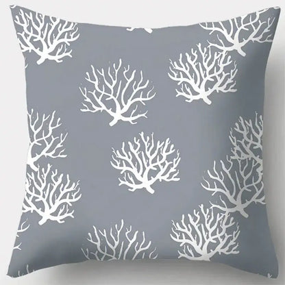 Grey geometry patterned pillow case for living room decor