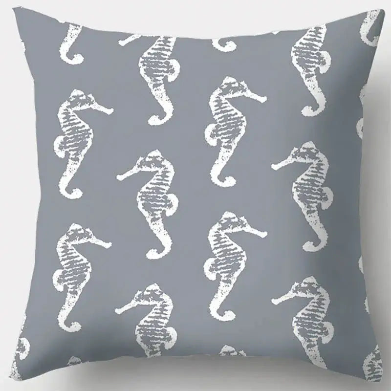 Grey geometry patterned pillow case for living room decor