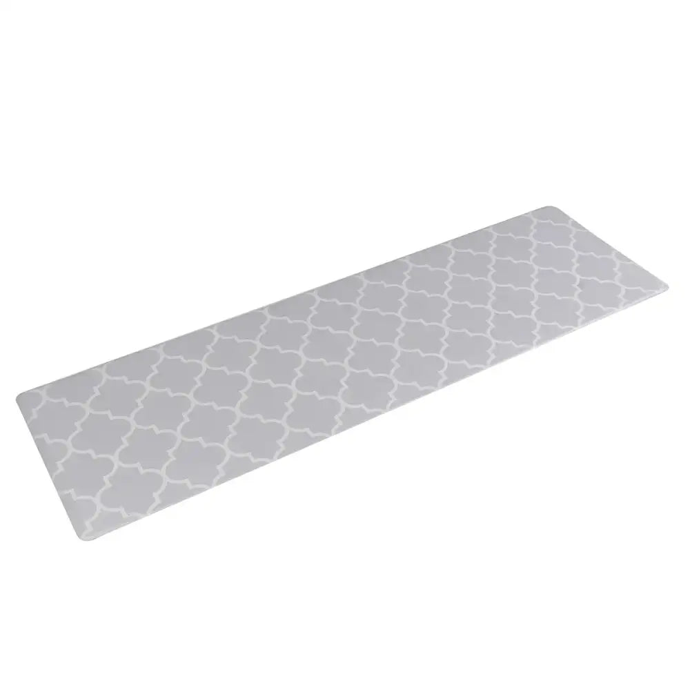 Grey plaid kitchen rug – gray & white quatrefoil doormat