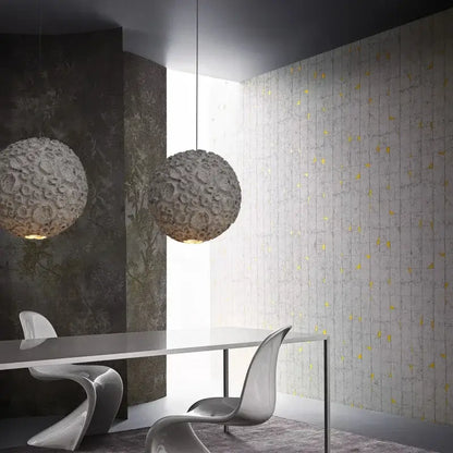 Grey wabi sabi chandelier moon textured pendant light for living room