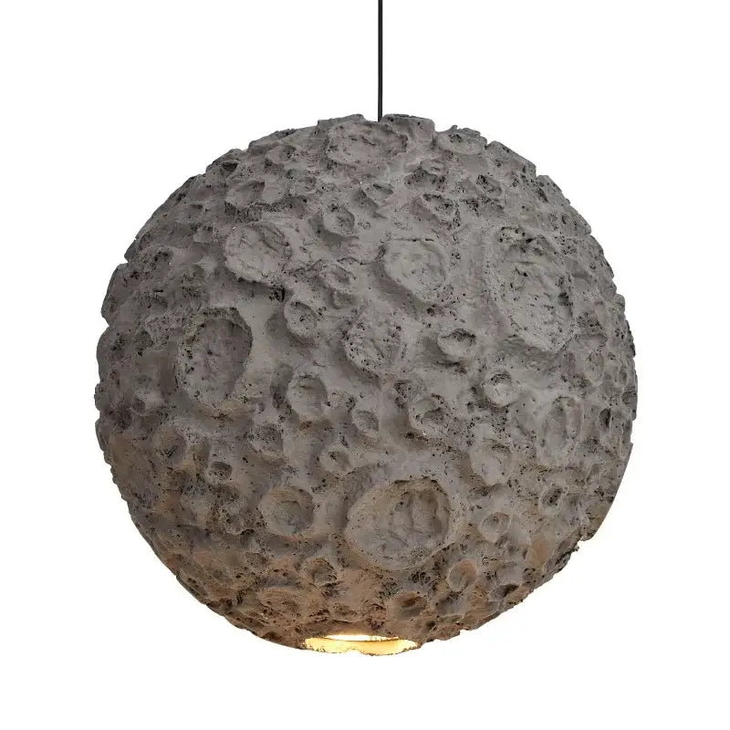 Grey wabi sabi chandelier moon textured pendant light for living room