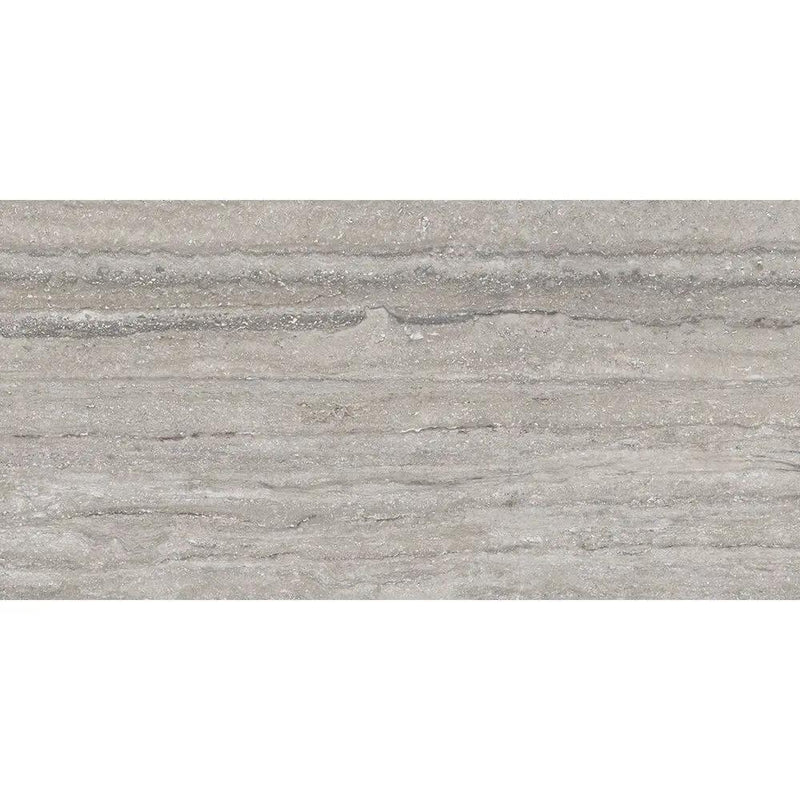 Grigio Al Matte Travertine Look Porcelain Tiles 12x24