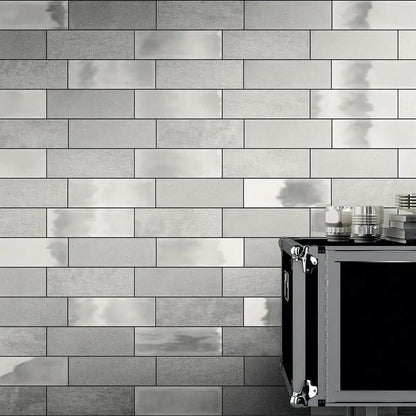 Grigio Esercito Glazed Ceramic Wall Decos 4x12