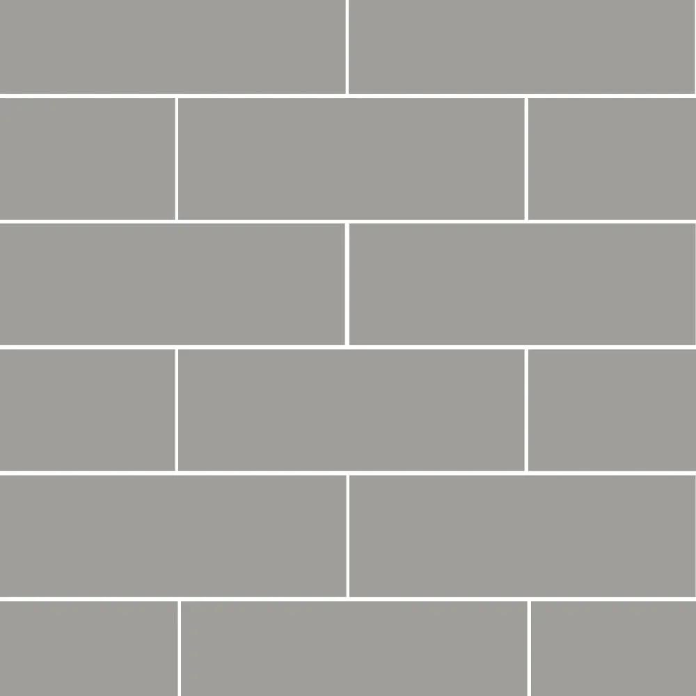 Gris Fonce Glossy Subway Ceramic Tiles 4x12