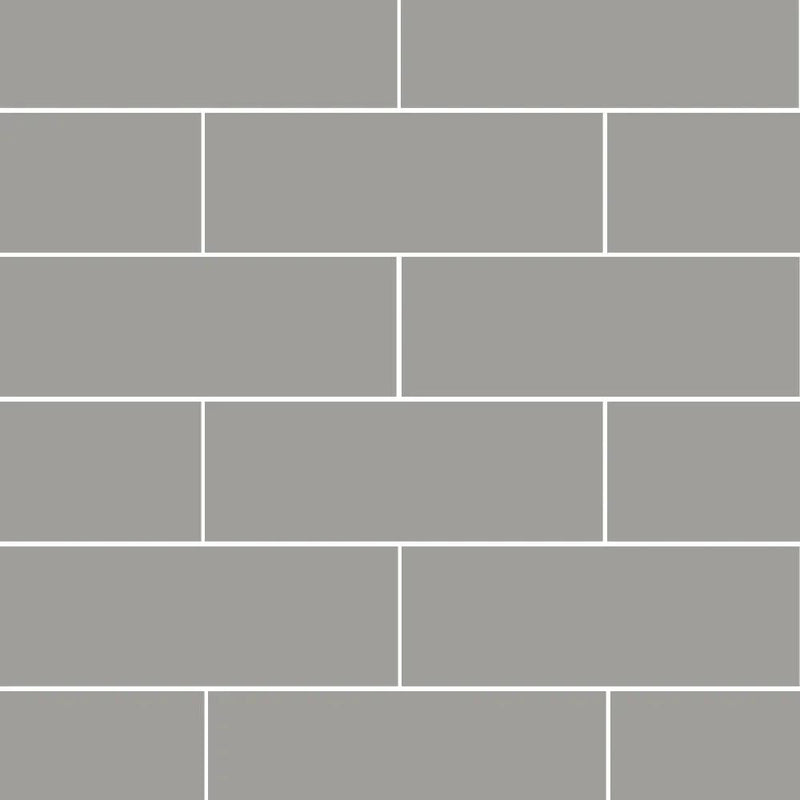 Gris Fonce Glossy Subway Ceramic Tiles 4x12