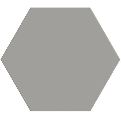 Gris Fonce Matte Hexagon Ceramic Tiles 8 1/4