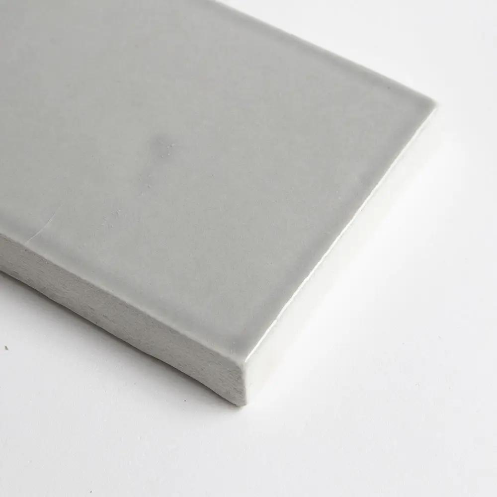 Gris Glossy Subway Ceramic Tiles 3x6