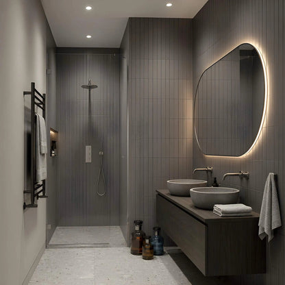 Gris Oscuro Natural Subway Slate Look Porcelain Tiles 4x12