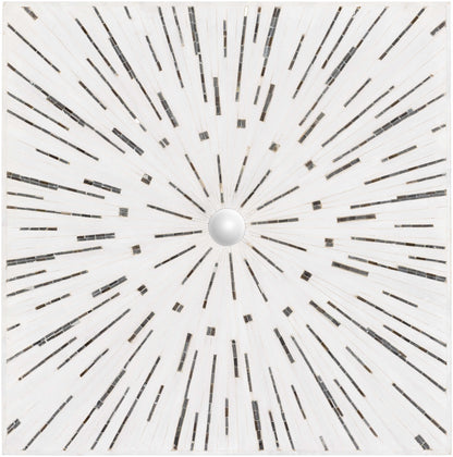 Garnet White Mosaic Starburst Wall Art - Clearance