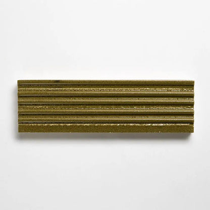 Grove Leather Fluted Glazed Terracotta Tiles 2 1/4x7 9/16