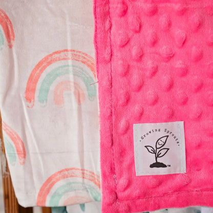 Baby Blanket | Minky Dot Collection | Growing Sprouts