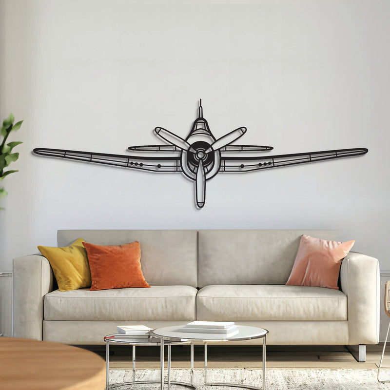 F6F Hellcat Front Metal Aircraft Wall Art - NCP0277, front view