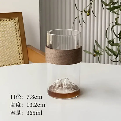 Guanshan hanging ear coffee cup with wood band for kitchen drinkware