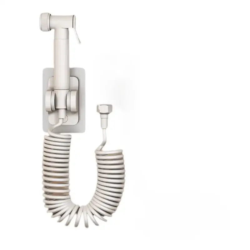 Gunmetal gray copper bidet parts set for bathroom dual nozzle control