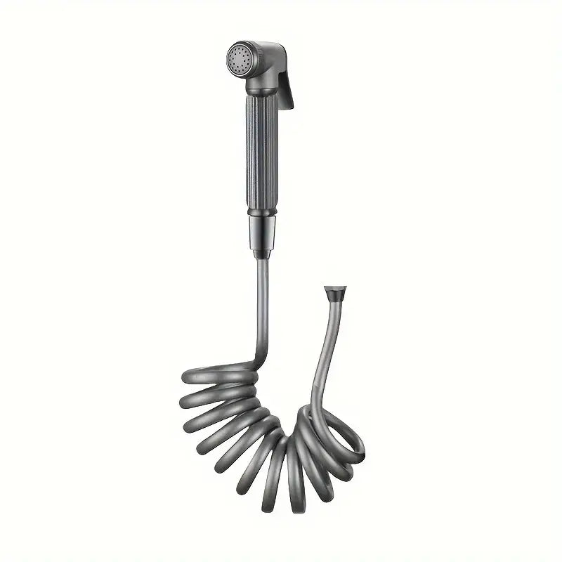 Gunmetal gray copper bidet parts set for bathroom dual nozzle control