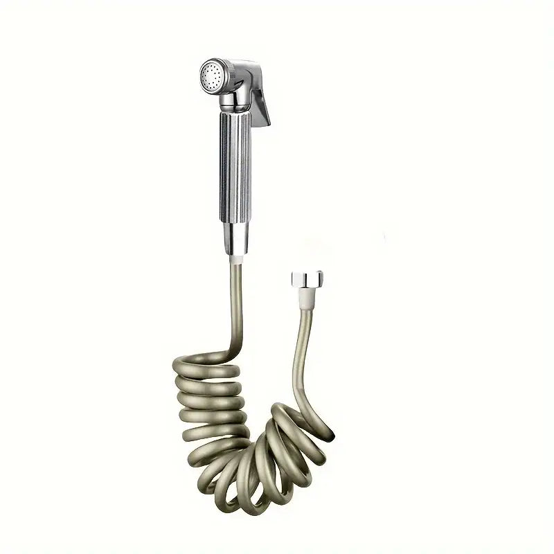 Gunmetal gray copper bidet parts set for bathroom dual nozzle control
