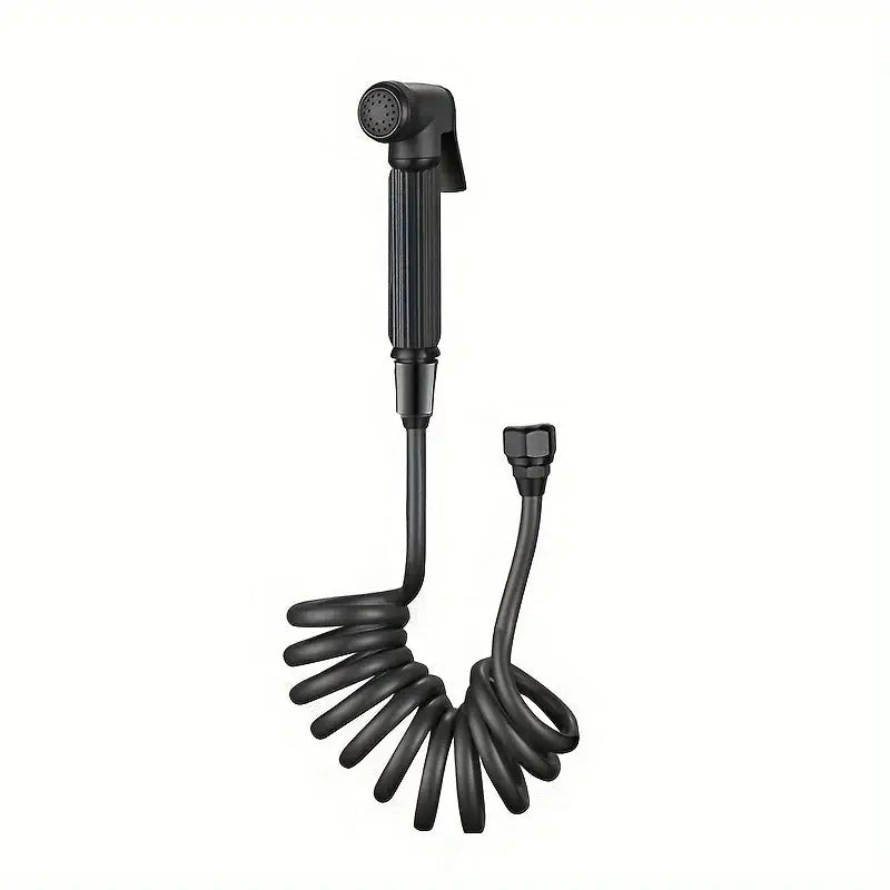 Gunmetal gray copper bidet parts set for bathroom dual nozzle control