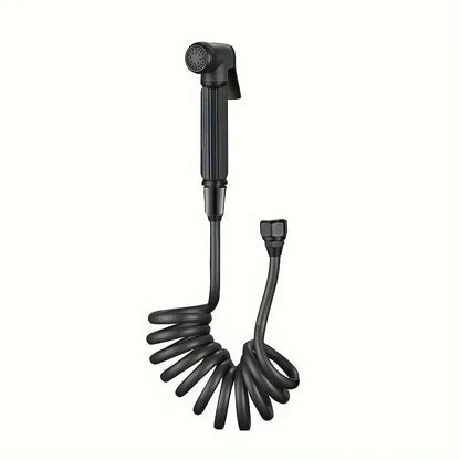 Gunmetal gray copper bidet parts set for bathroom dual nozzle control