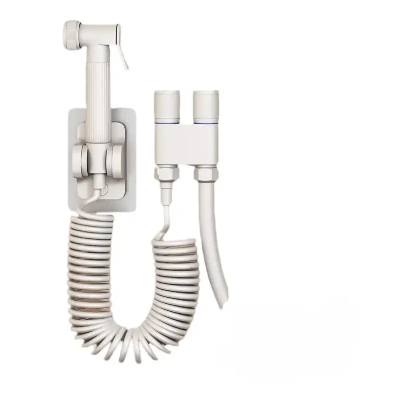 Gunmetal gray copper bidet parts set for bathroom dual nozzle control