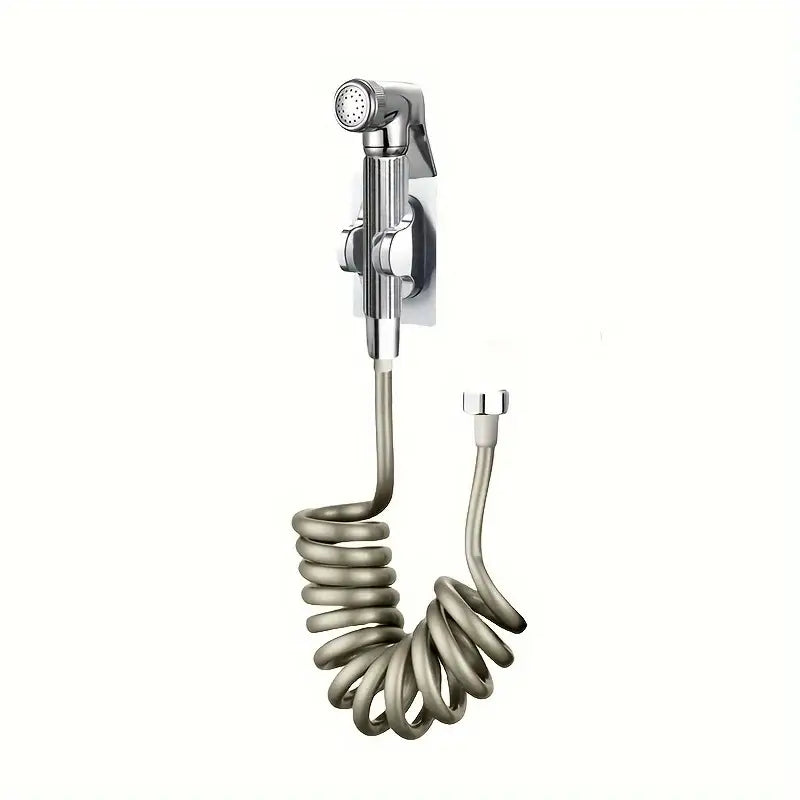 Gunmetal gray copper bidet parts set for bathroom dual nozzle control