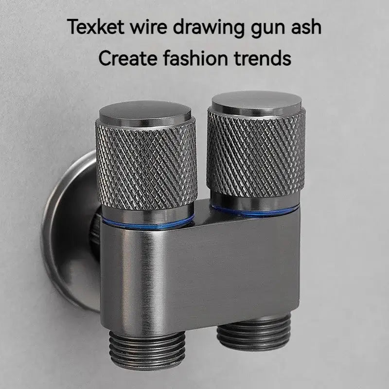 Gunmetal gray copper bidet parts set for bathroom dual nozzle control