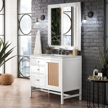 James Martin Addison 36" Single Bathroom Vanity, Glossy White