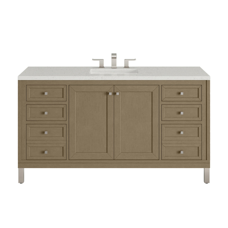 James Martin Chicago 60" Single Bathroom Vanity, Walnut Whisper